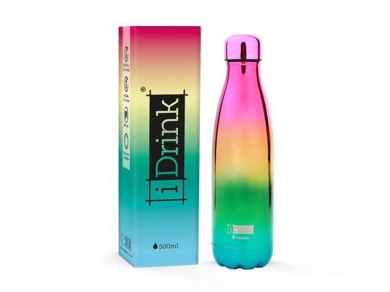 Total Juggling I Drink - Thermal Water Bottle 500 ml Metallic Rainbow