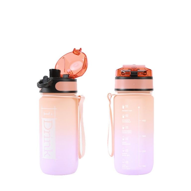 Orange and Lilac Tritan Motivational Water Bottle 500ml - ITotal
