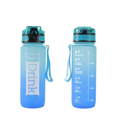 Blue and Blue Tritan Motivational Water Bottle 750ml - ITotal