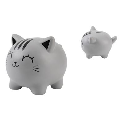 ITotal - Grey Cat Plastic Money Box