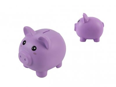 ITotal - Purple Piggy Plastic Money Box