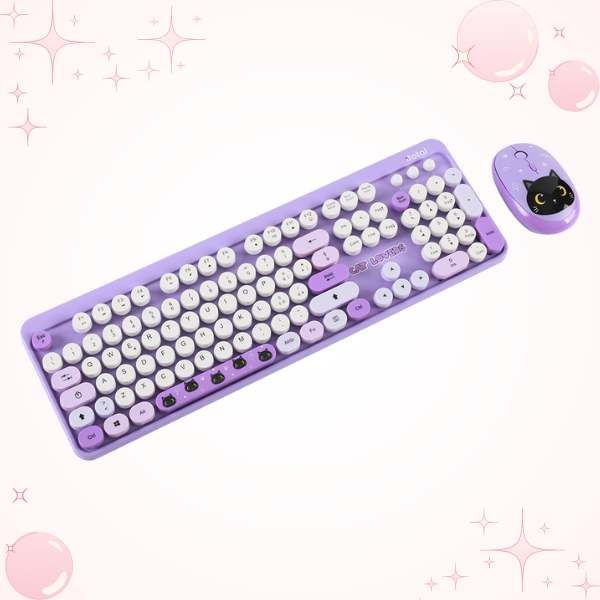 ITotal - Kawaii Black Cat Keyboard and Mouse