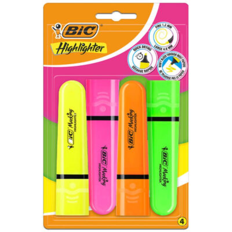 SET 4 EVIDENCE BIC NEON COLORS