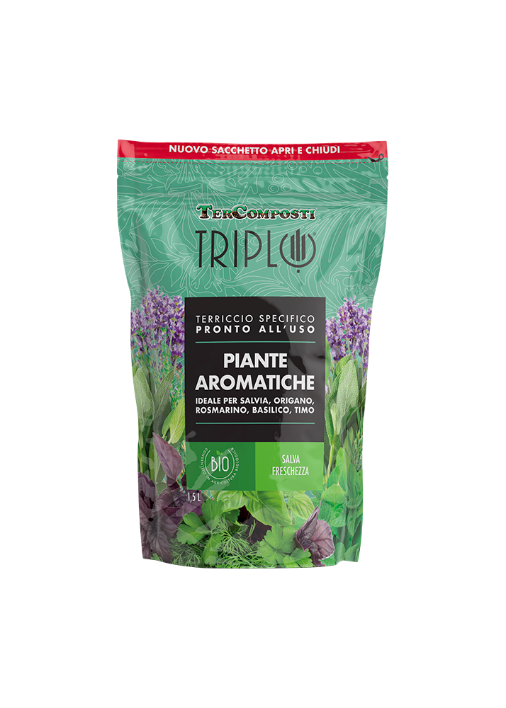 Tercomposti Triplo SPECIFIC READY-TO-USE SOIL for Aromatic Plants 1.5 Lt.