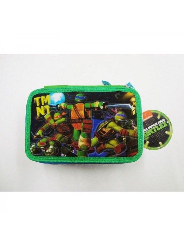 Teenage Mutant Ninja Turtles 3-Zip Pencil Case - Complete with Material