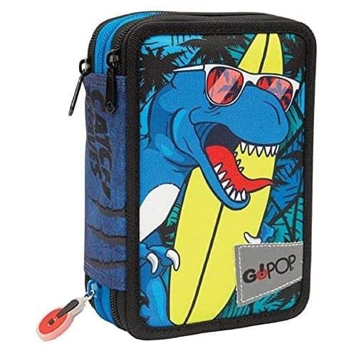 Auguri Preziosi - Gopop Trex three-zip school case