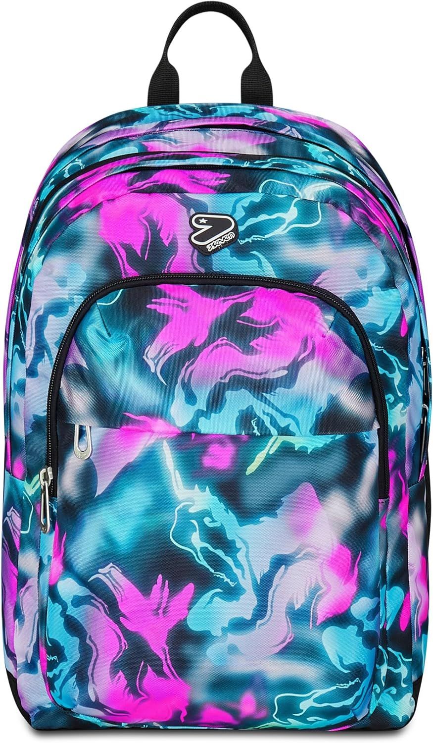 Seven® PRO XXL DETACH BACKPACK WITH WIRELESS EARPHONES - THE DOUBLE Neon Girl