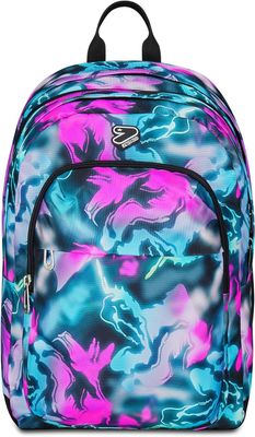 Seven® PRO XXL DETACH BACKPACK WITH WIRELESS EARPHONES - THE DOUBLE Neon Girl