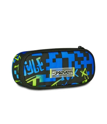 Seven® ROUND PLUS PENCIL BAG - Scribbled Flame