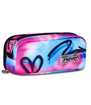 Seven® DOUBLE PENCIL BAG - Sprint Paint Girl