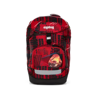 Ergobag Prime Backpack: Firebear - Red