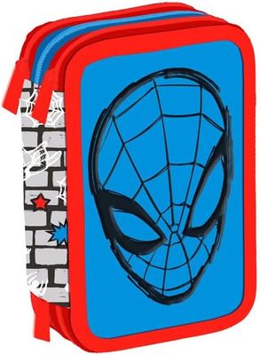 Maricart Three Compartment Pencil Case Complete with 44 Pieces – Spiderman