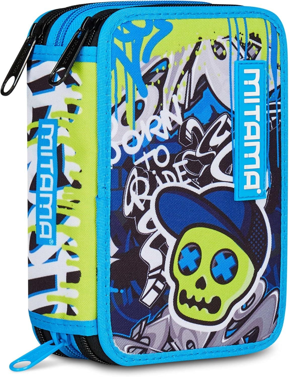 Mitama Pencil Case 3 Compartments, School Skate