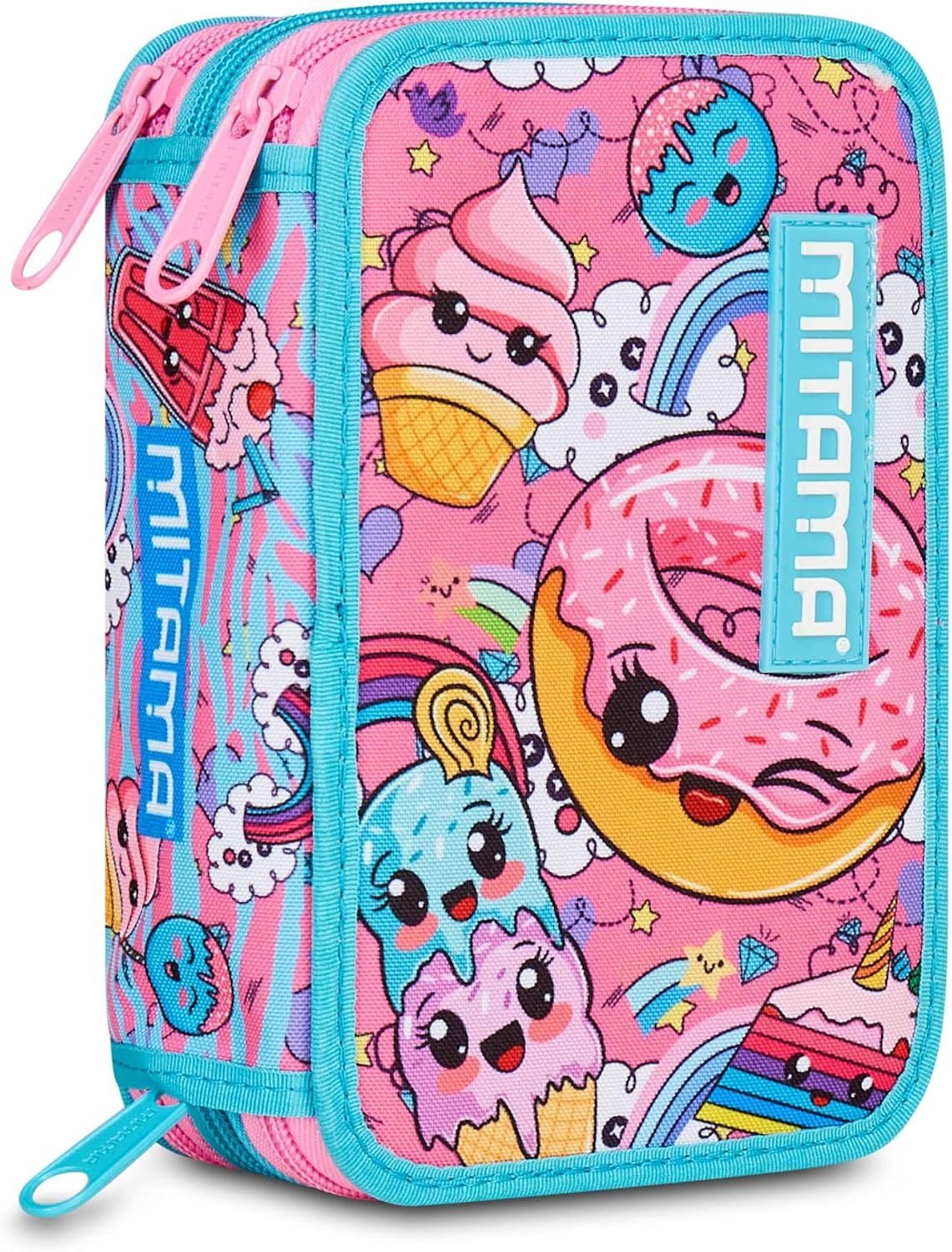 Mitama Pencil Case 3 Compartments, Sweet Donuts