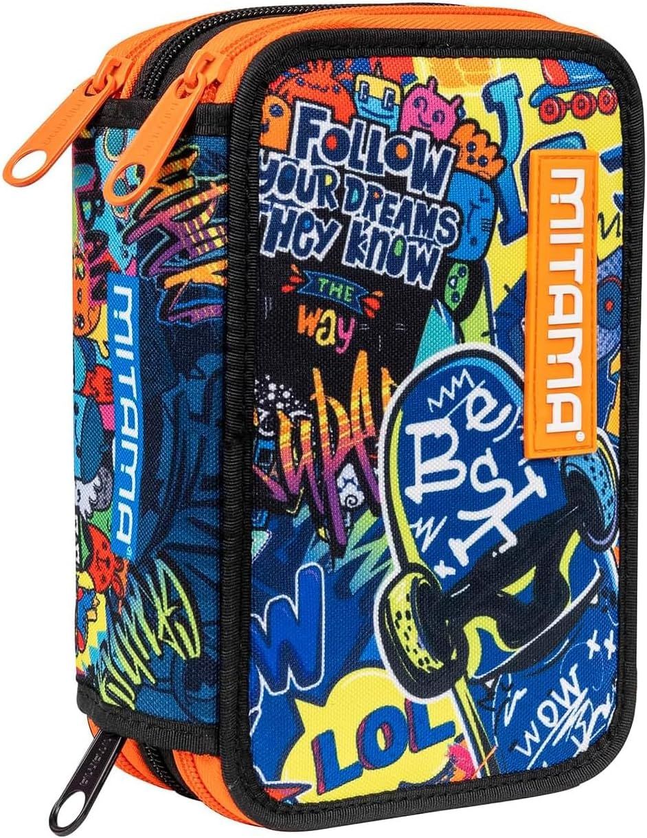 Mitama Pencil Case 3 Compartments, Skate Dream
