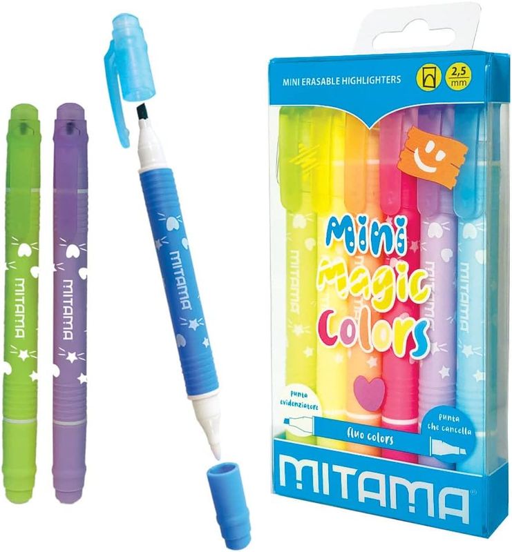 Mitama - 6 Mini Magic Colors Erasable Highlighters