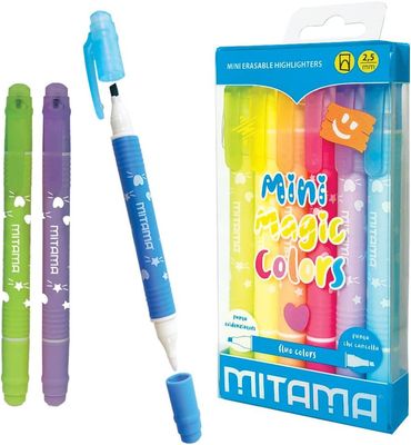 Mitama - 6 Mini Magic Colors Erasable Highlighters