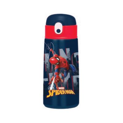 KID THERMAL BOTTLE 460 ML. WITH SPIDER-MAN STRAW