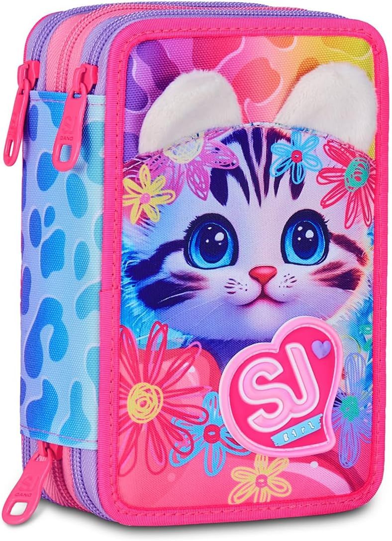 SJ GANG STYLE JAM GANG Pencil Case 3 Zip Cat&amp;Air