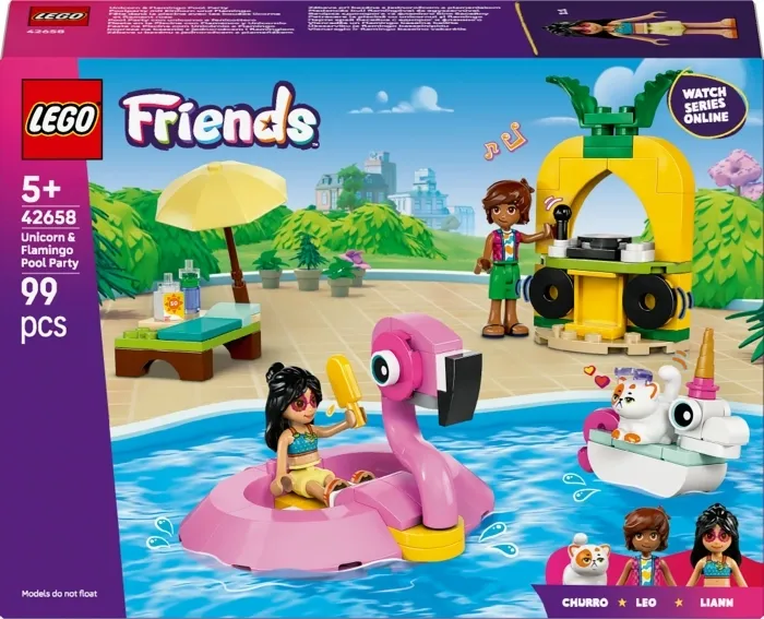 Lego Friends 42658 - POOL PARTY WITH UNICORN AND FLAMINGO