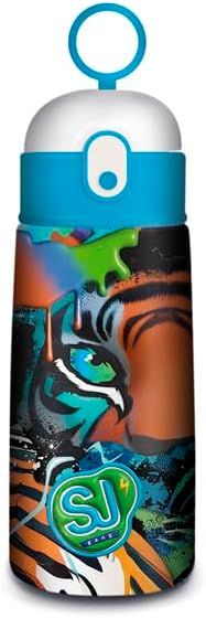 SJ GANG Stainless Steel Thermal Water Bottle, Animals, Tiger