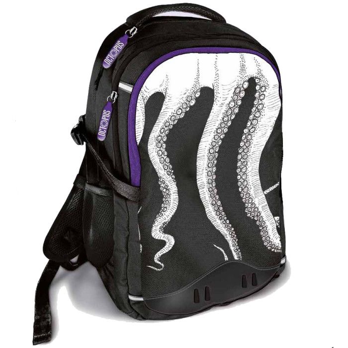 Be You - 3 COMPARTMENT ROUND SCHOOL BACKPACK - OCTOPUS