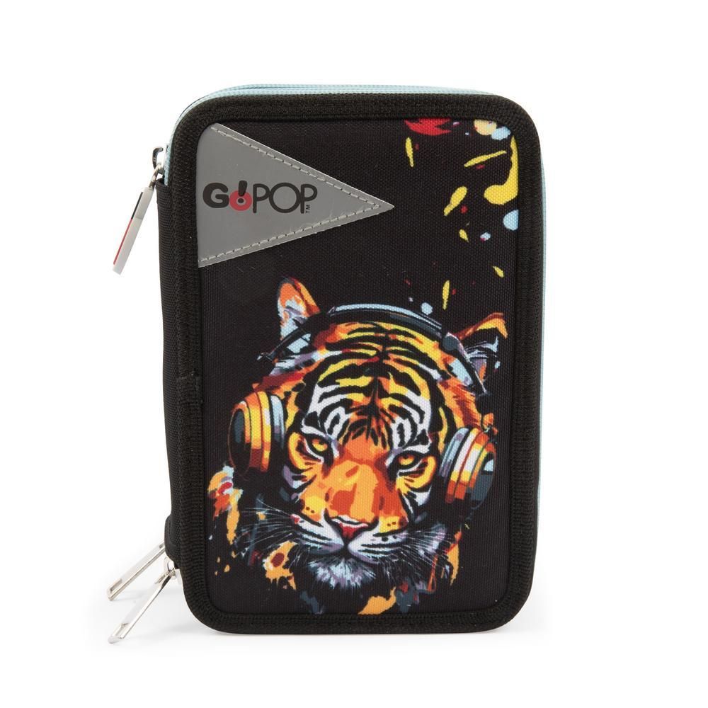 GoPop Tiger Beats Triple Pencil Case