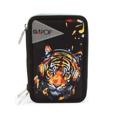 GoPop Tiger Beats Triple Pencil Case