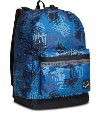 Seven REVERSIBLE BACKPACK WITH WIRELESS EARPHONES - THE DOUBLE BLENDING BLUE