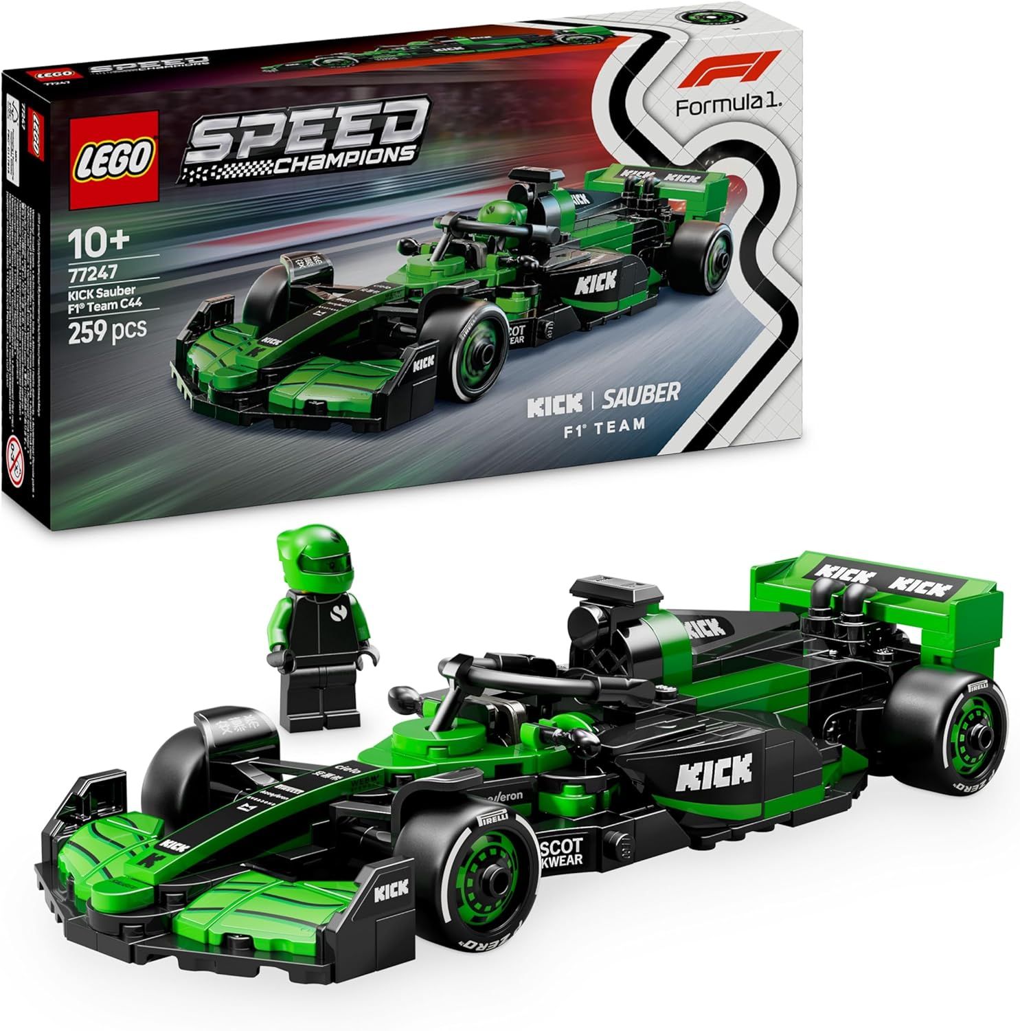 LEGO Speed Champions Racing Car KICK Sauber F1 Team C44 - code 77247