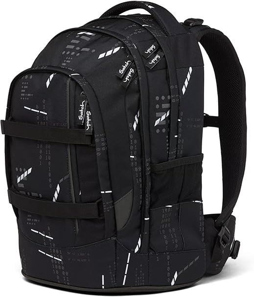 Ergonomic SATCH PACK School Backpack, Black, Reflective, Ninja Matrix