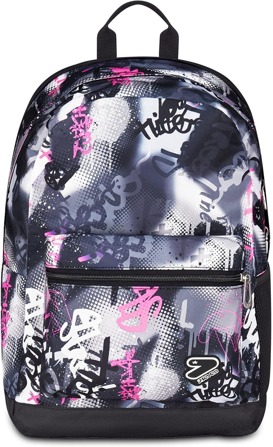 Seven® THE DOUBLE Pink GRAY SHADOW NEW REVERSIBLE - BACKPACK WITH EARPHONES WIRELESS
