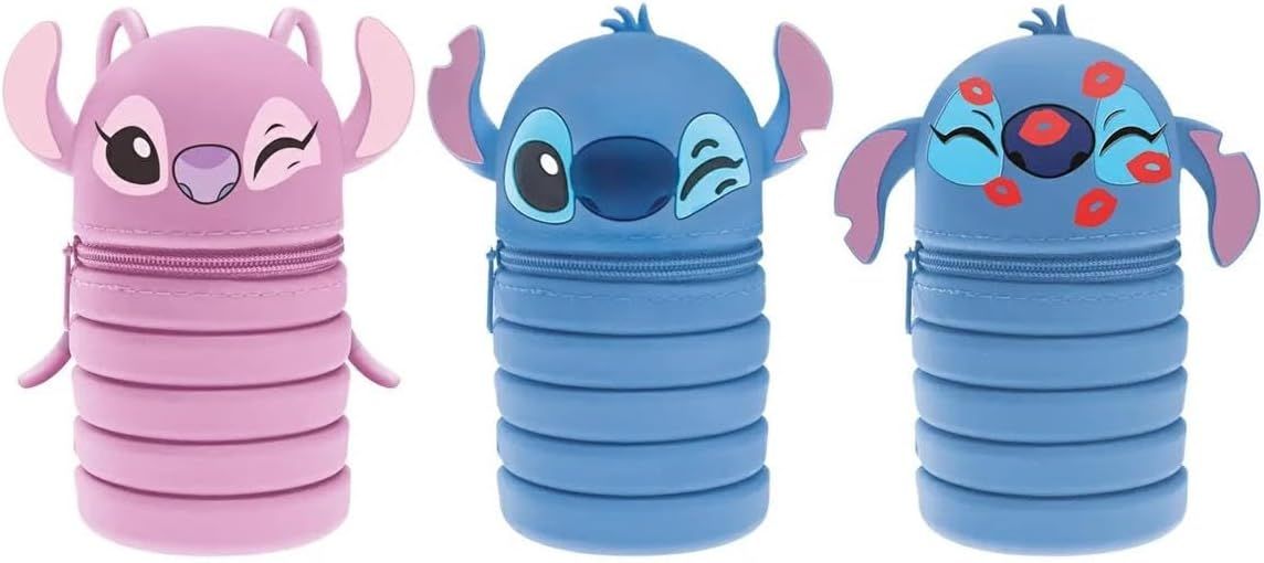 Seven - Stitch and Angel Extendable Silicone Pencil Case