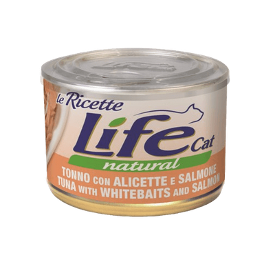 Life Natural Cat - Tonno con alicette e salmone 150gr