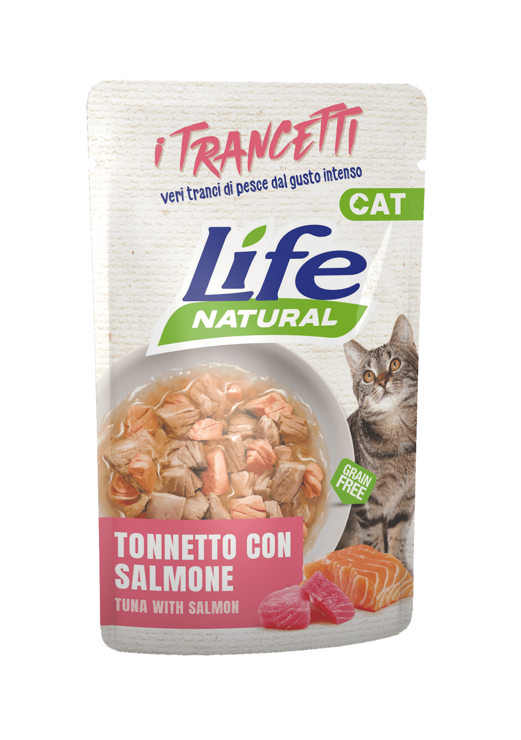 Life Natural Cat - Tonnetto con salmone - buste 55gr