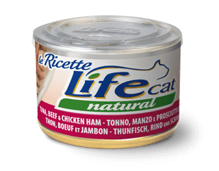 Life Natural Cat - Tonno con manzo e prosciutto 150GR