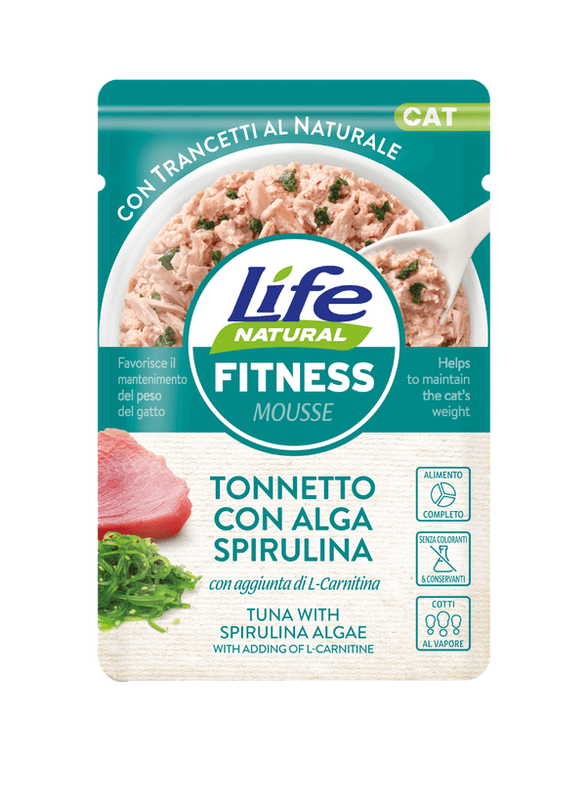 Life Natural Cat - Busta 70 gr – Fitness Tonnetto con Alga Spirulina