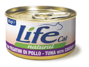 Life Natural Cat - TONNO CON FEGATINI DI POLLO 85g
