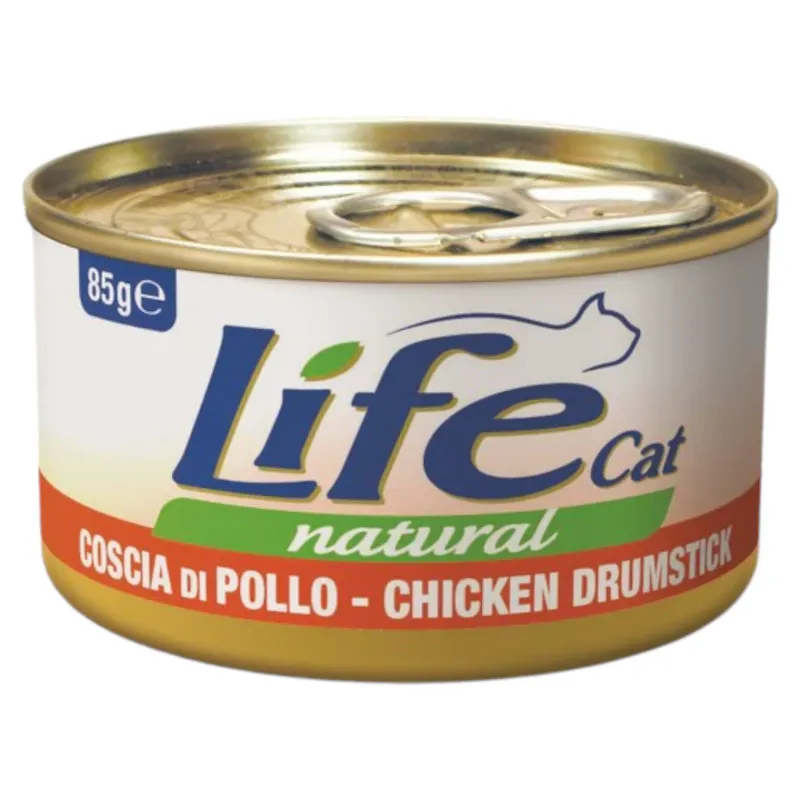 Life Natural Cat - Coscia di pollo - lattina 85gr