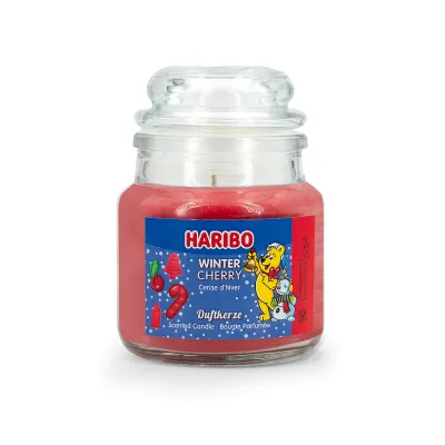 Haribo Christmas scented glass candle Winter Cherry 85gr