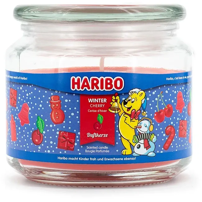 Haribo Christmas scented glass candle Winter Cherry 300gr