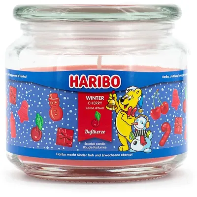 Haribo Christmas scented glass candle Winter Cherry 300gr