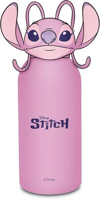 Seven LILO &amp; STITCH Pink Thermal Bottle - 350 ml with Shaped Lid Cover