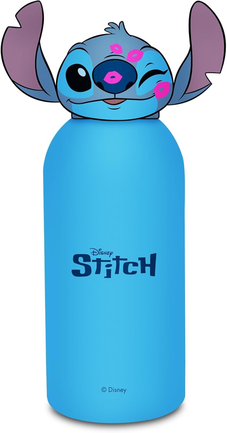 Seven LILO &amp; STITCH Light Blue Thermal Bottle - 350 ml with Shaped Lid Cover