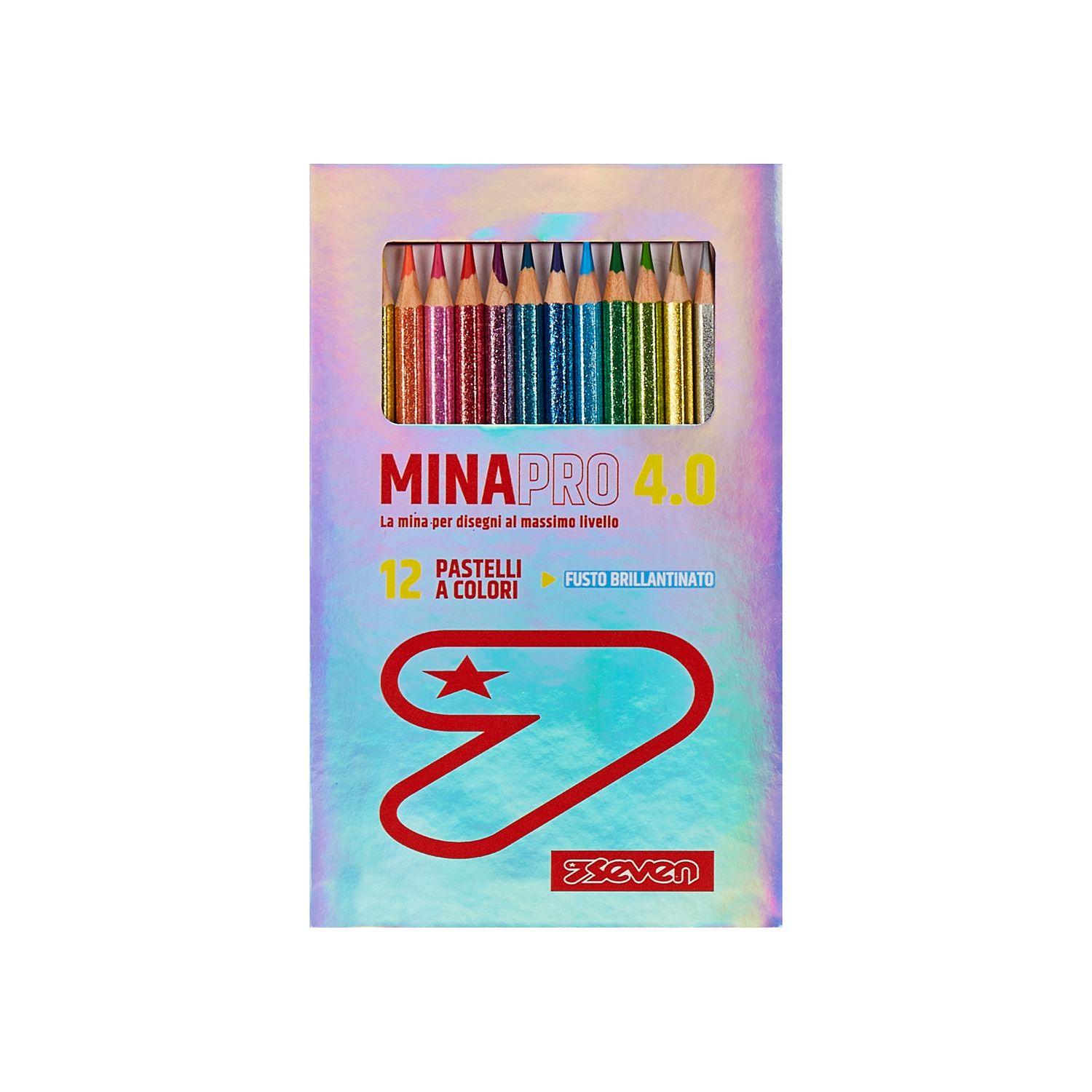 Minapro 4.0 Glitter Pastels Box of 12 Seven Colors