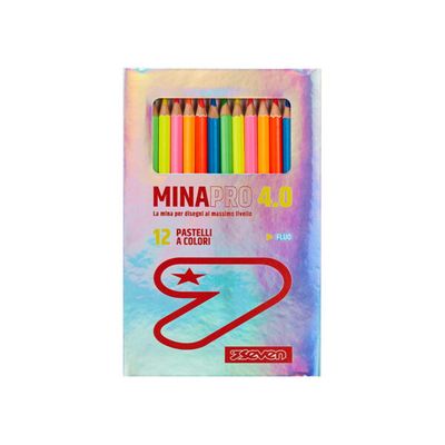 Minapro 4.0 Fluo Pastels Box of 12 Seven Colors