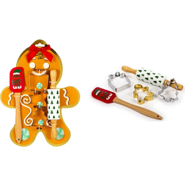 TRI COASTAL - SET WITH SPATULA, ROLLING PIN AND COOKIE CUTTERS