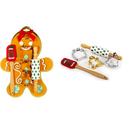 TRI COASTAL - SET WITH SPATULA, ROLLING PIN AND COOKIE CUTTERS