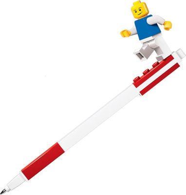 LEGO Official Gel Pen with Minifigure - 0.7 mm Tip - Red
