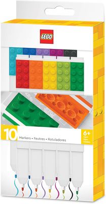 LEGO Markers - Set of 10 Colors Fine Tip 0.7